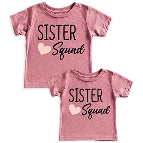 Teeny Fox Sister Squad T-Shirt Set Gift For Sibling Matching Shirts Outfits