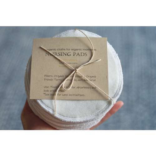 ORGANIC Cotton Nursing Pads, Reusable Breast Pads, Washable Milk Soaker Breastfeeding Gift, Baby Shower New Mom Gift, Nursing Shields USA