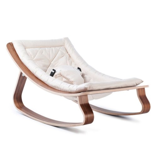 Charlie Crane Levo Baby Rocker - Walnut & White | Finn + Emma