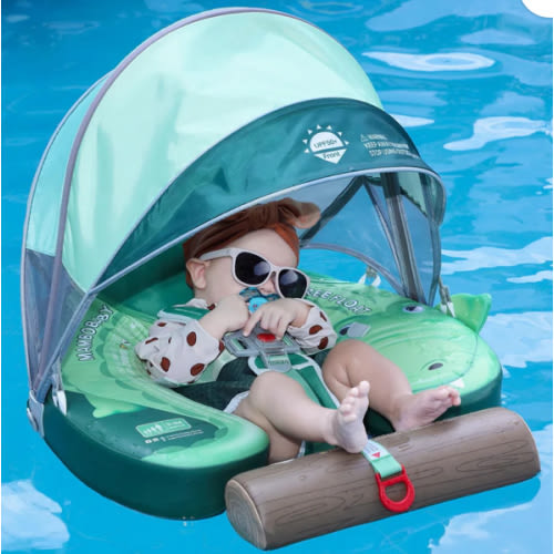 Mambobaby Float with Canopy and Tail Crocodile