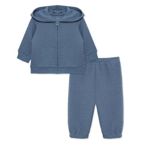 Navy Quilt Jacket Set (3M-12M)