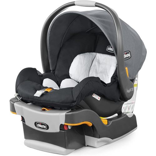 Chicco KeyFit 30 ClearTex Infant Car Seat and Base, Rear-Facing Seat for Infants 4-30 lbs, Includes Infant Head and Body Support, Compatible with Chicco Strollers, Baby Travel Gear | Pewter/Grey