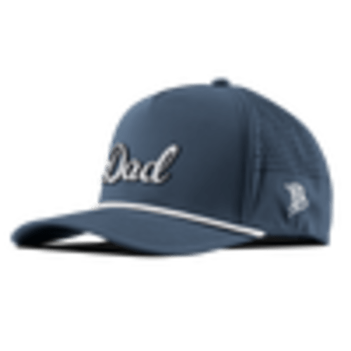 Dad Script Curved Bill 5-Panel Rope Hat - Branded Bills