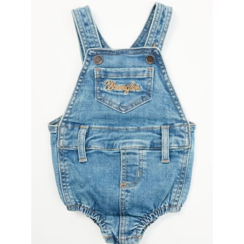 Wrangler Infant Boys' Denim Overall Onesie