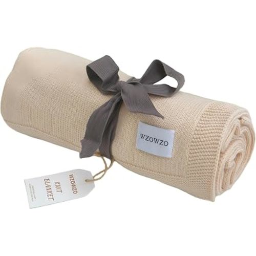 Baby Swaddle Blanket - 30x40 Inches,100% Luxury Cotton Knit, Breathable Swaddle, Soft Warm Swaddle Receiving Blanket for Newborns Infants & Toddlers
