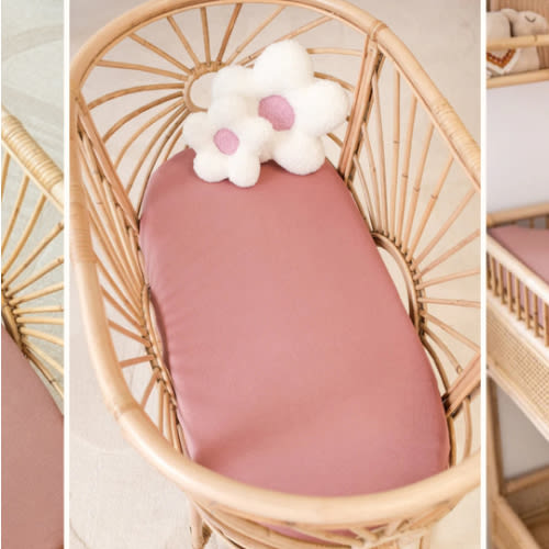 Kiin Organic Bamboo Cotton Change Pad & Bassinet Sheet - Heather