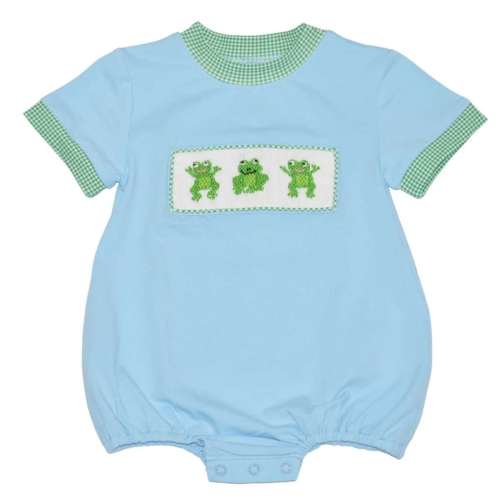 Hand Smocked Frogs Bubble