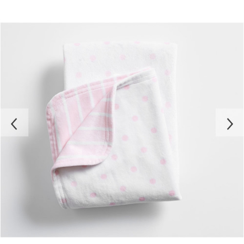 Dot & Stripe Chamois Baby Blanket