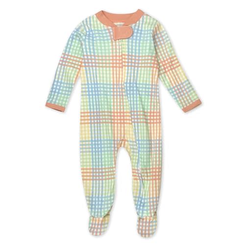 HonestBaby baby-girls Sleep & Play Footed One-piece Pajama Sleeper 100% Organic Cotton, Baby Girls