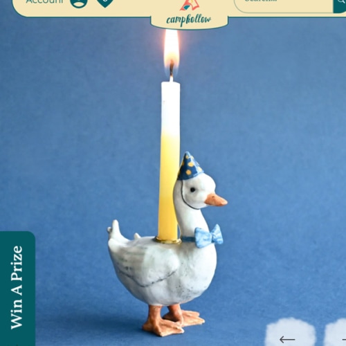 Goose Cake Topper 🦢 (Blue) | ⛺️ Camp Hollow Party Animal