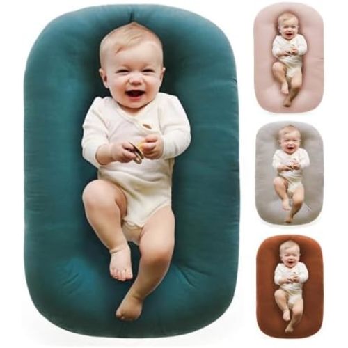 Vicorise Baby Lounger 0-24 Months 100% Cotton Soft & Breathable(Green)