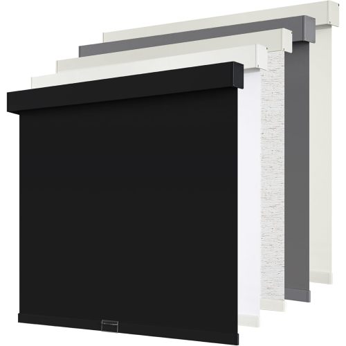 SUNOFF Cordless Blackout Roller Shades Blinds for Windows,46"W x 72"H,Black | Black Out Fabric,Free-Stop,Valance,Thermal Insulated,UV Protection,Pull Down Room Darkening,Blinds for Home & Office,Doors