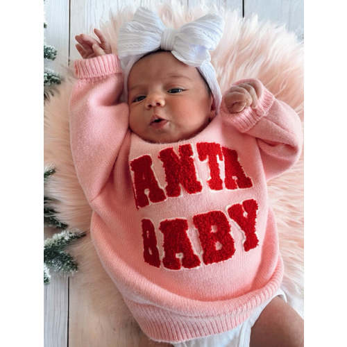 Knit Sweater, Santa Baby Pink – SpearmintLOVE