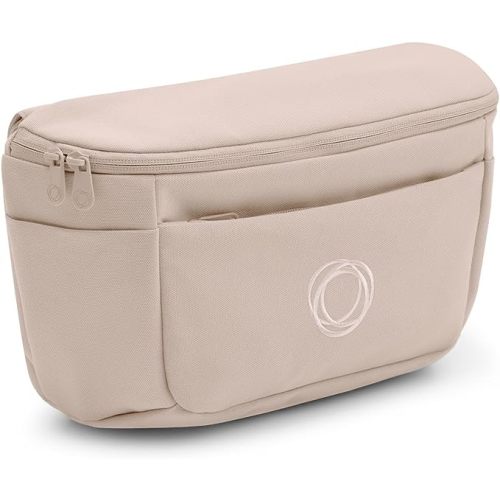 Bugaboo Stroller Organizer Bag Compact Diaper Bag with Pockets | Insulated bottle holder, multiple pockets, water-repellent recycled fabric, universal stroller fit, Desert Taupe