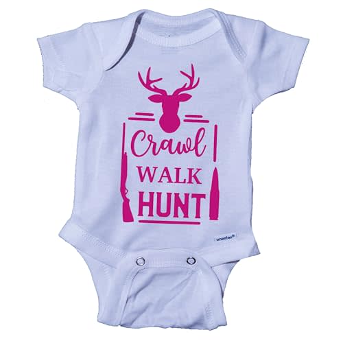 Ink Trendz Crawl Walk Hunt Cute Hunting themed Born To Hunt Baby Onesie® Bodysuit Romper