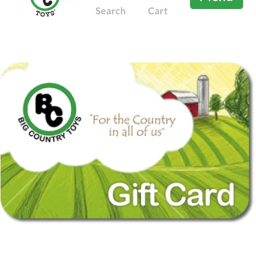 Big Country Toys | $25 E-Gift Card | Shop Now | bigcountrytoys.com
