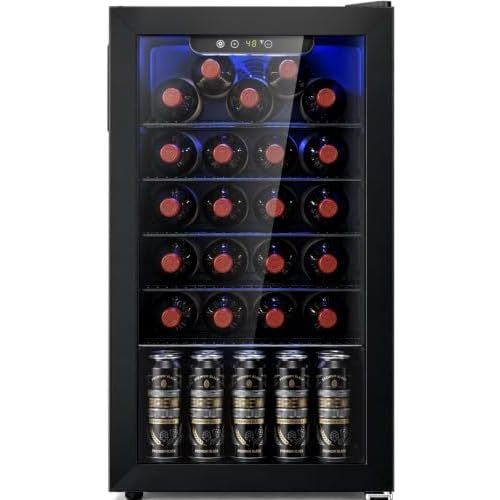 Antarctic Star Wine Cooler Mini Fridge Drink Refrigerator 3.1 Cu.Ft