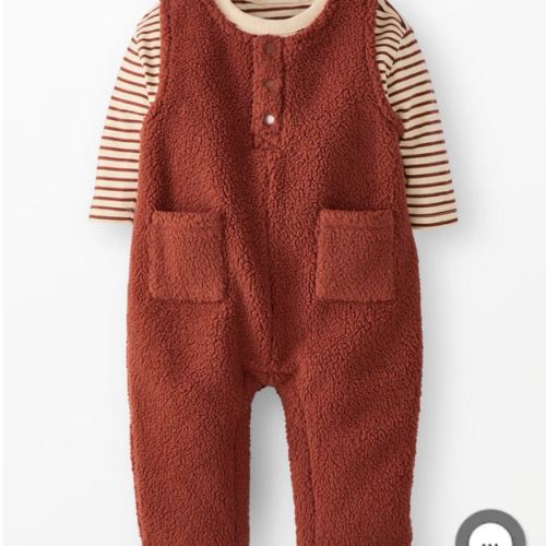 Baby Long Sleeve T-Shirt & Fleece Overalls Set | Hanna Andersson