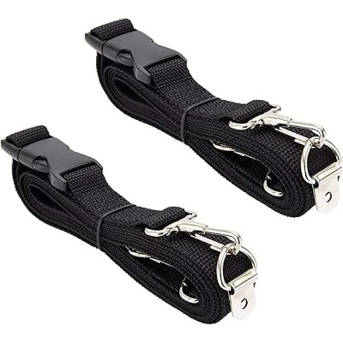 RecPro RV Furniture Tie-Down Straps - 86" Hook & D-Ring Included (2 Pack)