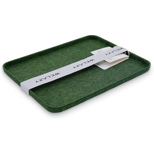 Welaxy Forest Green Felt Tray Lid for Desk Drawer Organizer Bin Minimalist
