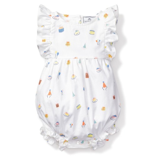 Birthday Print Ruffle Romper