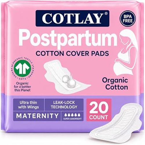 Postpartum Pads Heavy Absorbency Overnight Pads with Wings