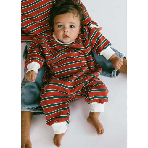 Vintage Red Striped Baby Jumpsuit | Fostered Collection