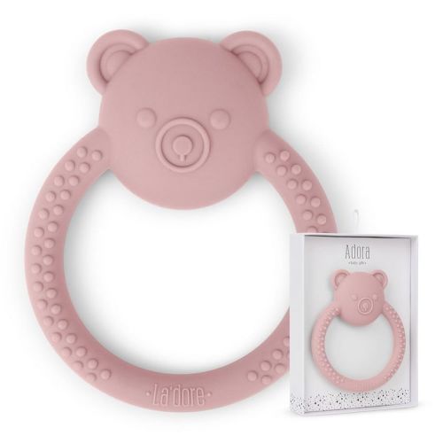 Silicone Bear Teething Toys - Cute Animal-Shaped Teething Relief for 0-6 Months, Easy to Clean Teether Ring - Newborn Essentials
