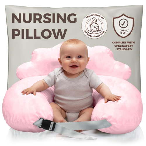 PILLANI Nursing Pillow for Breastfeeding, Breast Feeding Pillow for Mom & Baby Comfort, Baby Registry Search, Removable Cotton Cover, Adjustable Waist Strap, Baby Pillow, Newborn Pillow Supplies