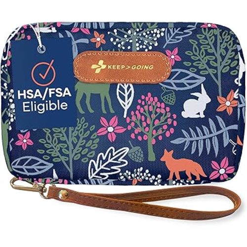 KeepGoing Travel First Aid Kit for Kids – 130 Pc. for Car, Home, Purse, Diaper Bag & Backpack with Latex-Free Bandages - Mini First Aid Kit Travel Size TSA-Approved