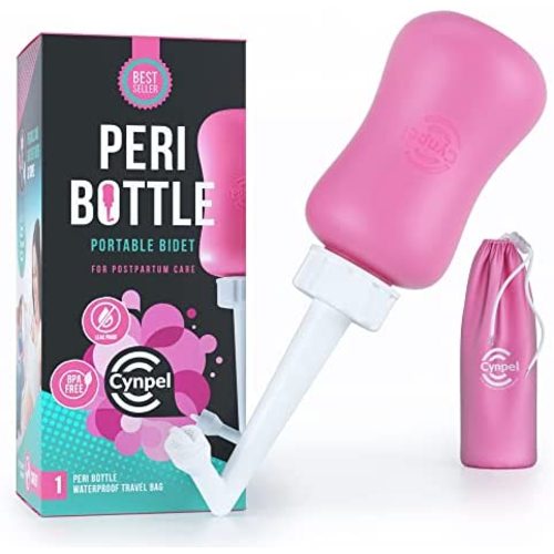 Cynpel Peri Bottle for Postpartum Essentials, Feminine Care | The Original Portable Bidet, Hemmoroid Treatment… (1 Count (Pack of 1), Dusty Rose)