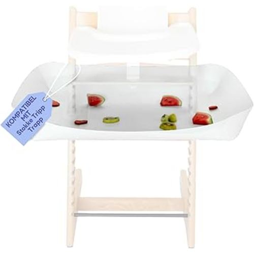 CATCHY - Food Catcher - Compatible with Stokke Tripp Trapp High Chair + 11 Other High Chairs - Highchair Sold Separately - Baby & Toddler Food & Mess Catcher - Under High Chair Accessory