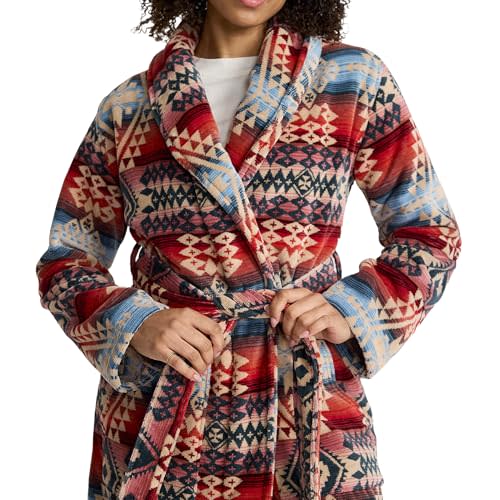Pendleton Women's Robe, 100% Cotton Plush Terry Bathrobe, 44” Length