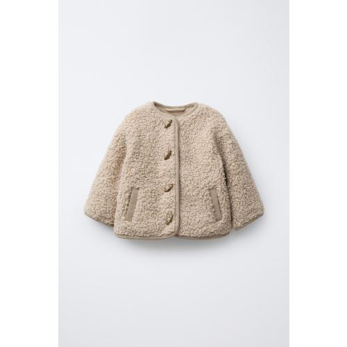 FLEECE TOGGLE JACKET - Beige | ZARA United States