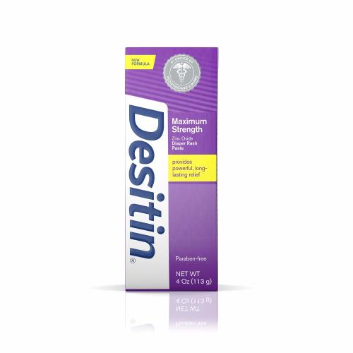 Desitin Maximum Strength Baby Diaper Rash Cream with 40% Zinc Oxide for diaper rash Relief & Prevention, 4 oz