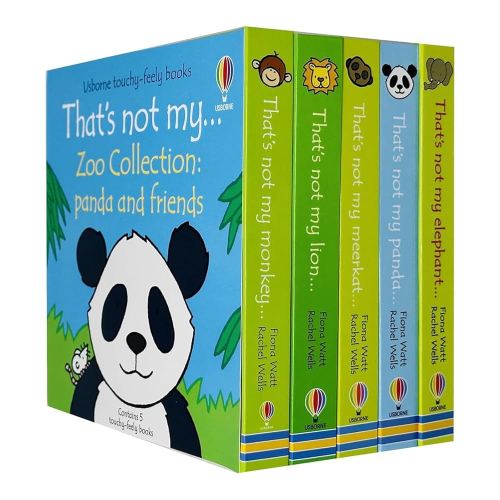 Usborne Touchy-Feely Thats not My Zoo Set 3 Panda and Friends 5 Books Collection Set(Lion, Elephant, Monkey, Panda & Meerkat)