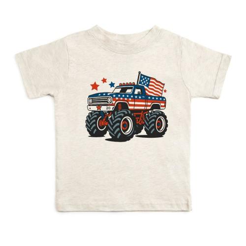 American Monster Truck Short Sleeve T-Shirt - Natural Heather