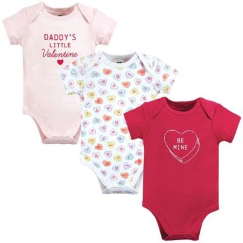Hudson Baby Infant Girl Cotton Bodysuits, Be Mine Valentine, 3-6 Months