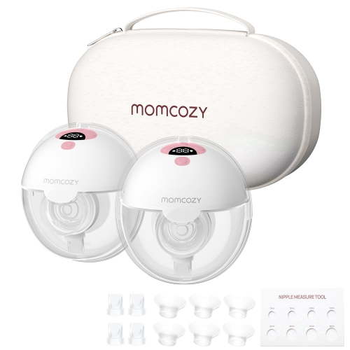 Momcozy M5 Pinky Breast Pump Hands Free, Electric 24mm Pink 2 Pack HSA/FSA Eligible