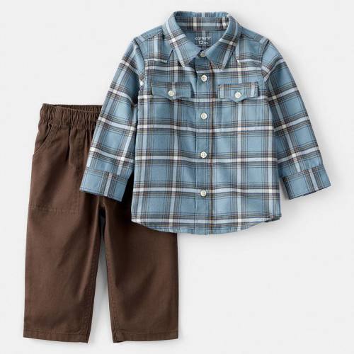 Baby Boy Carter’s 2-pc. Plaid Shirt & Pants Set