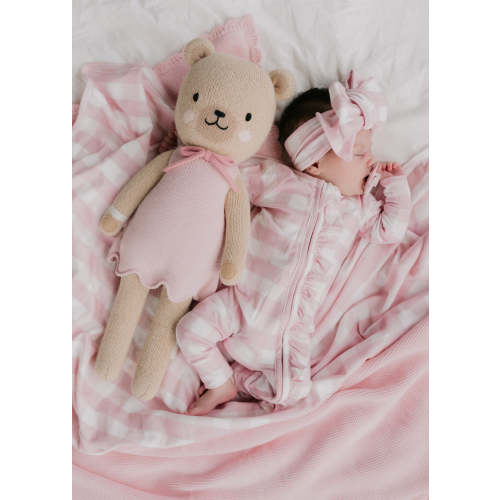 Frill Zip Romper | Pink Gingham – Little and Fern