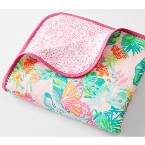 Lilly Pulitzer Isle Be Back Oversized Organic Muslin Baby Blanket