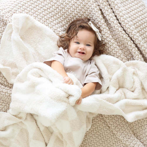 CuddleLane™ Luxe Blankets | Toffee Check | Baby Blanket