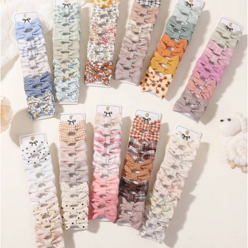 20pcs Fabric Printed Full Coverage Hair Clips For Kids, Suitable For Daily Wear And Travel | SHEIN USA
