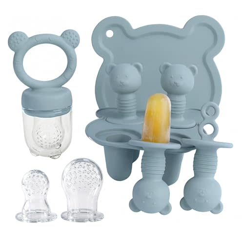 Popsicle Mold Set Pieces Homemade Silicone Popsicle Maker Easy Release Ice Cream Molds Reusable (ether)