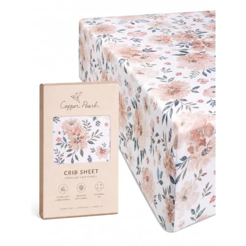 Premium Fitted Knit Crib Sheet/Toddler SheetAutumn by Copper Pearl