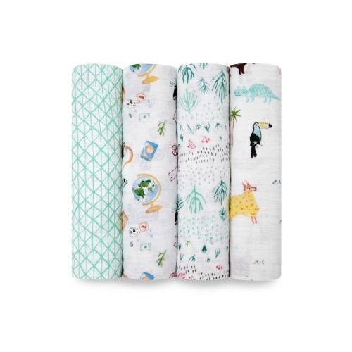 4-Pack Classic Swaddling Cloths, One Size