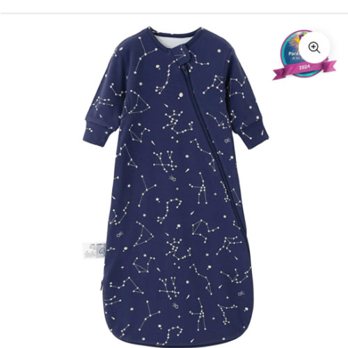 Winter Long Sleeve Sleep Sack 3.5 TOG - Organic Cotton & Camel Wool - Constellation