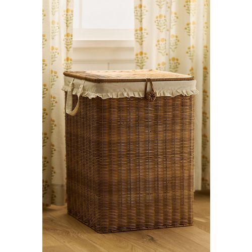 Calista Skirted Faux Rattan Hamper