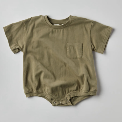 Cory Pocket Romper in Green | Baby and Toddler | WinnieandCrew.com – Winnie + Crew